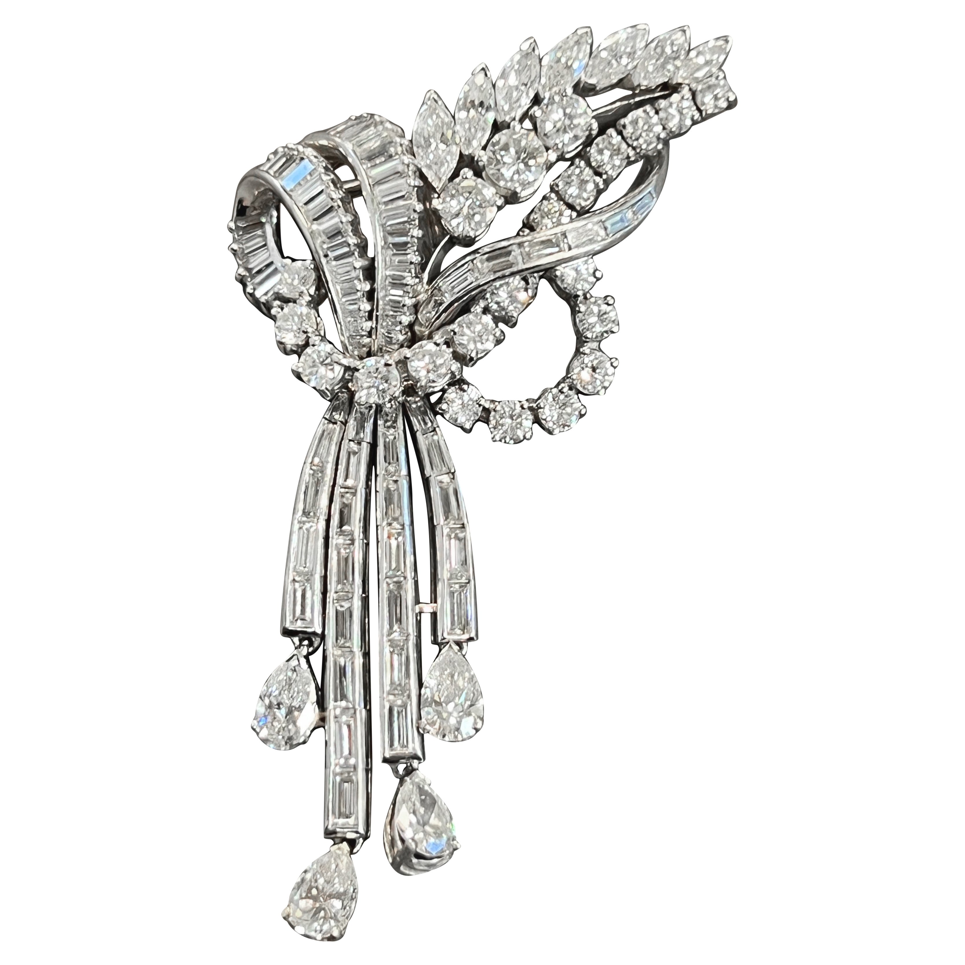 Broche Cascada de Diamantes