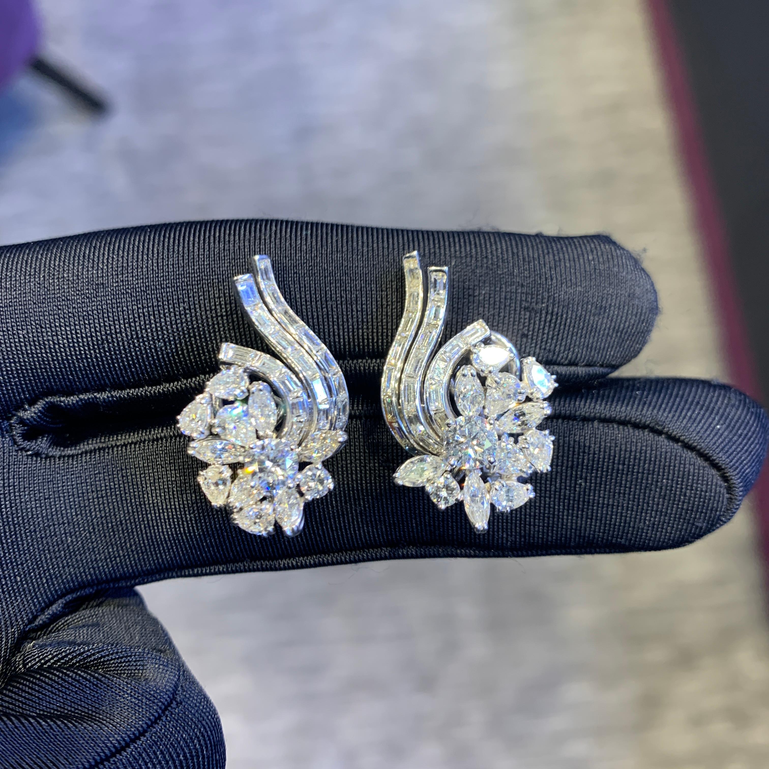 Women's Diamond Cascade Day & Night Earrings For Sale