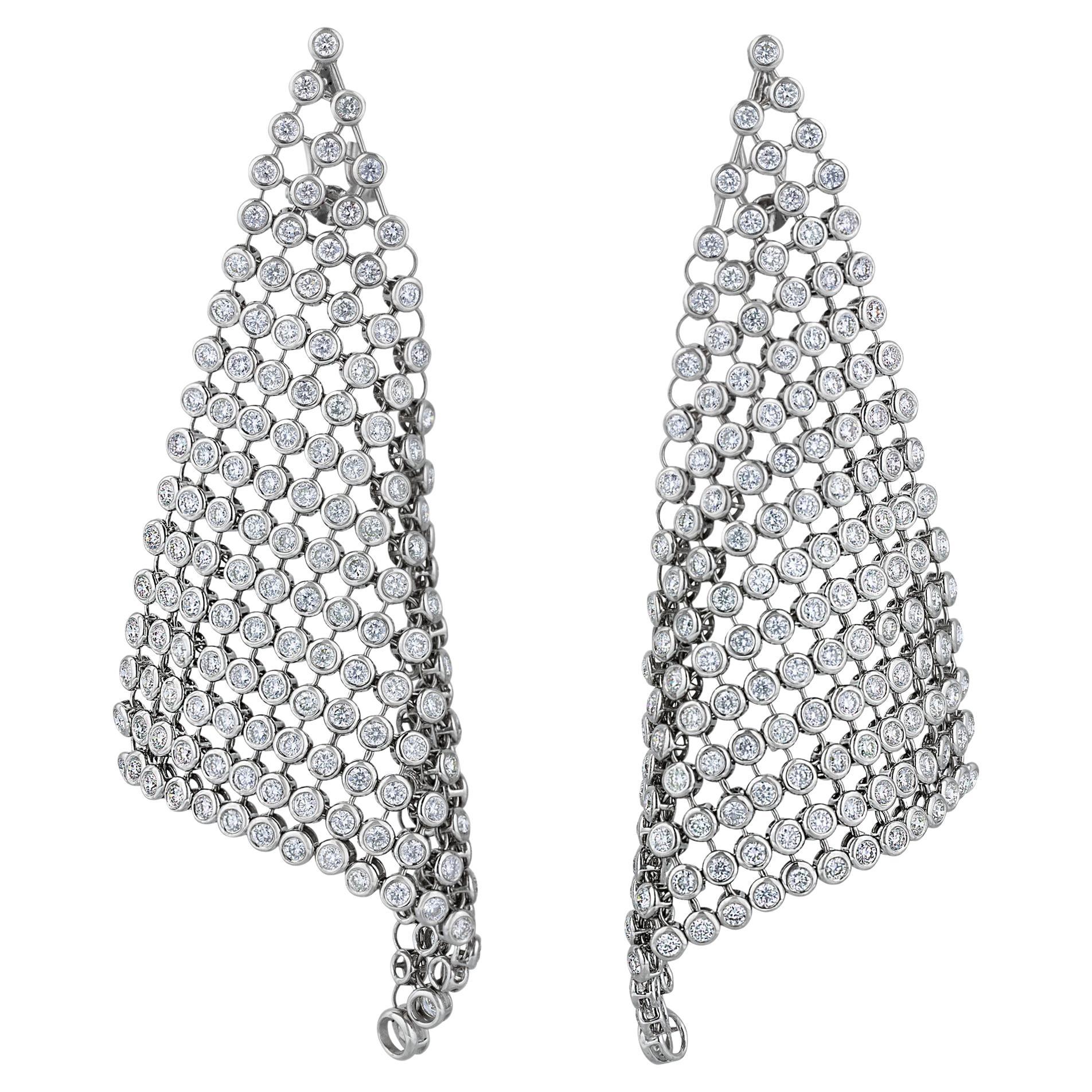 Pendientes Cascada de Diamantes, 4,71 Quilates