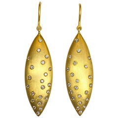 Diamond Cascade Earrings in 18 Karat Gold, A2 by Arunashi