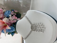 Diamond Cascade Necklace in 18K White Gold