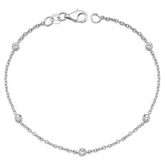 Bracelet en or blanc 18k avec chaîne de diamants