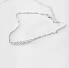 Diamond Chain Bracelet in White Gold