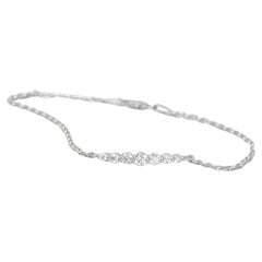 Bracelet chaîne en or blanc et diamants