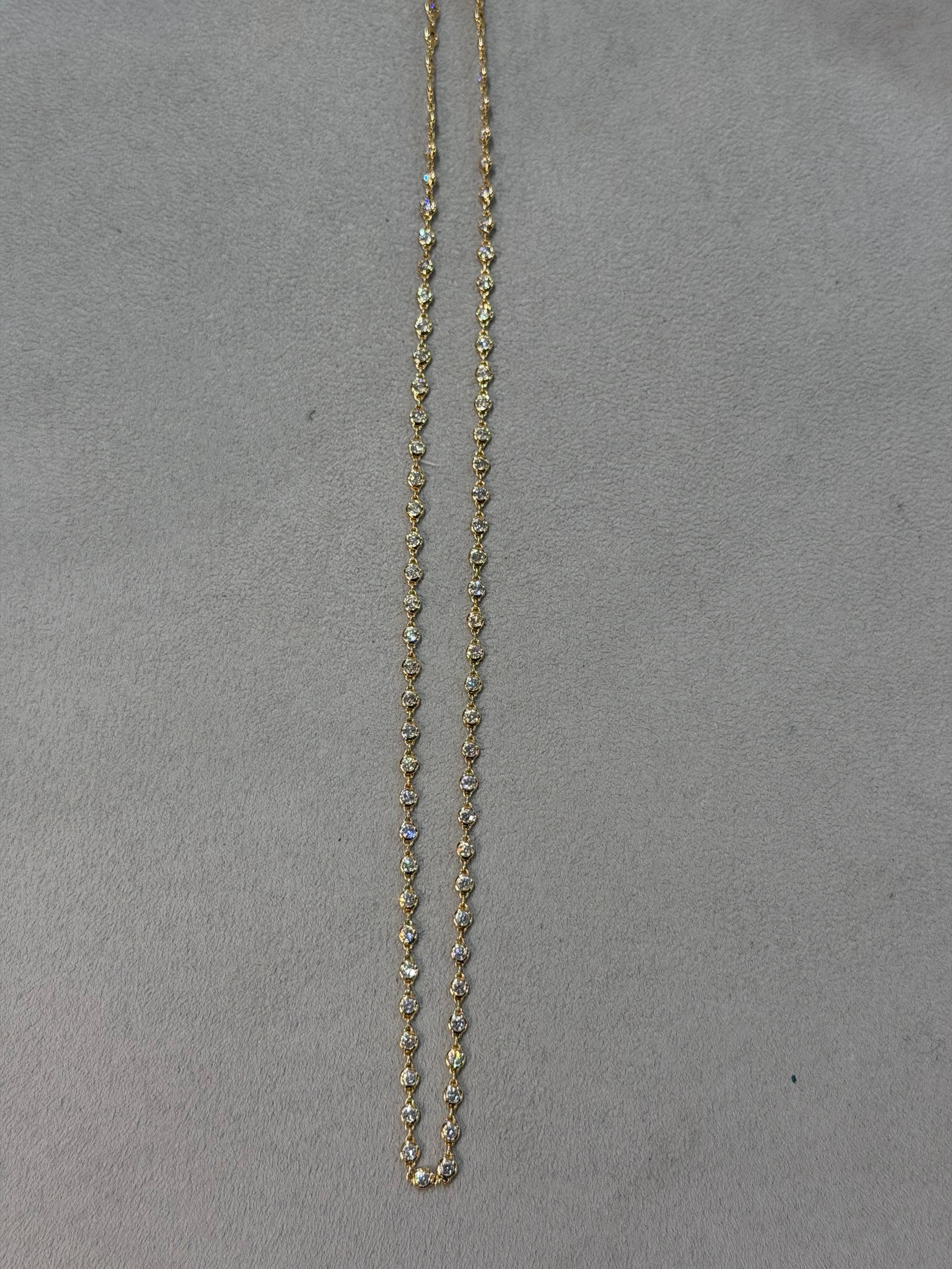 Collana girocollo con catena di diamanti in oro giallo In condizioni Nuovo in vendita a Marlow, GB