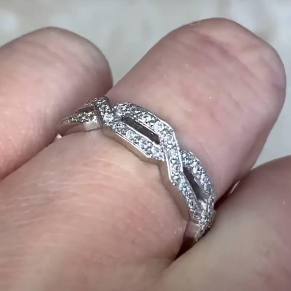 Diamond Chain Link Eternity Band (Approx. 0.60-Carats), Platinum In Excellent Condition For Sale In New York, NY