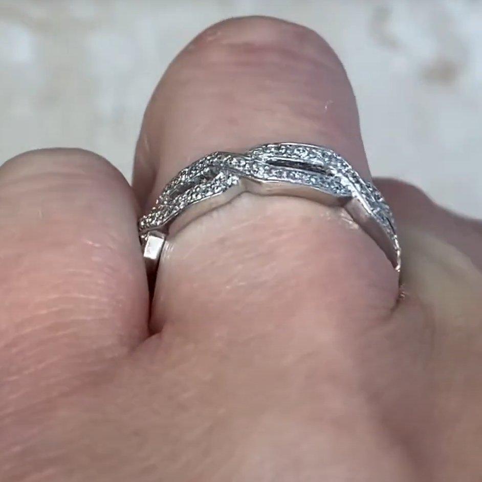 Fascia per l'eternità con catena di diamanti (circa 0,60 carati), platino In condizioni ottime in vendita a New York, NY