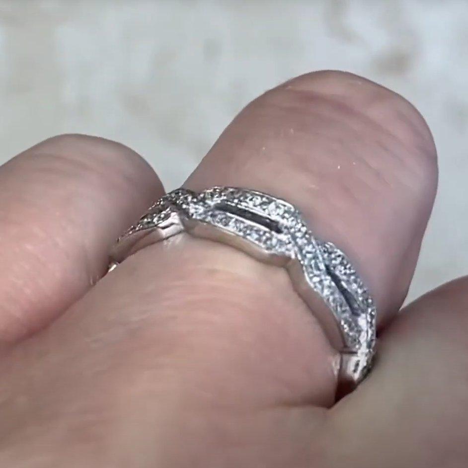 da uomo o donna Fascia per l'eternità con catena di diamanti (circa 0,60 carati), platino in vendita