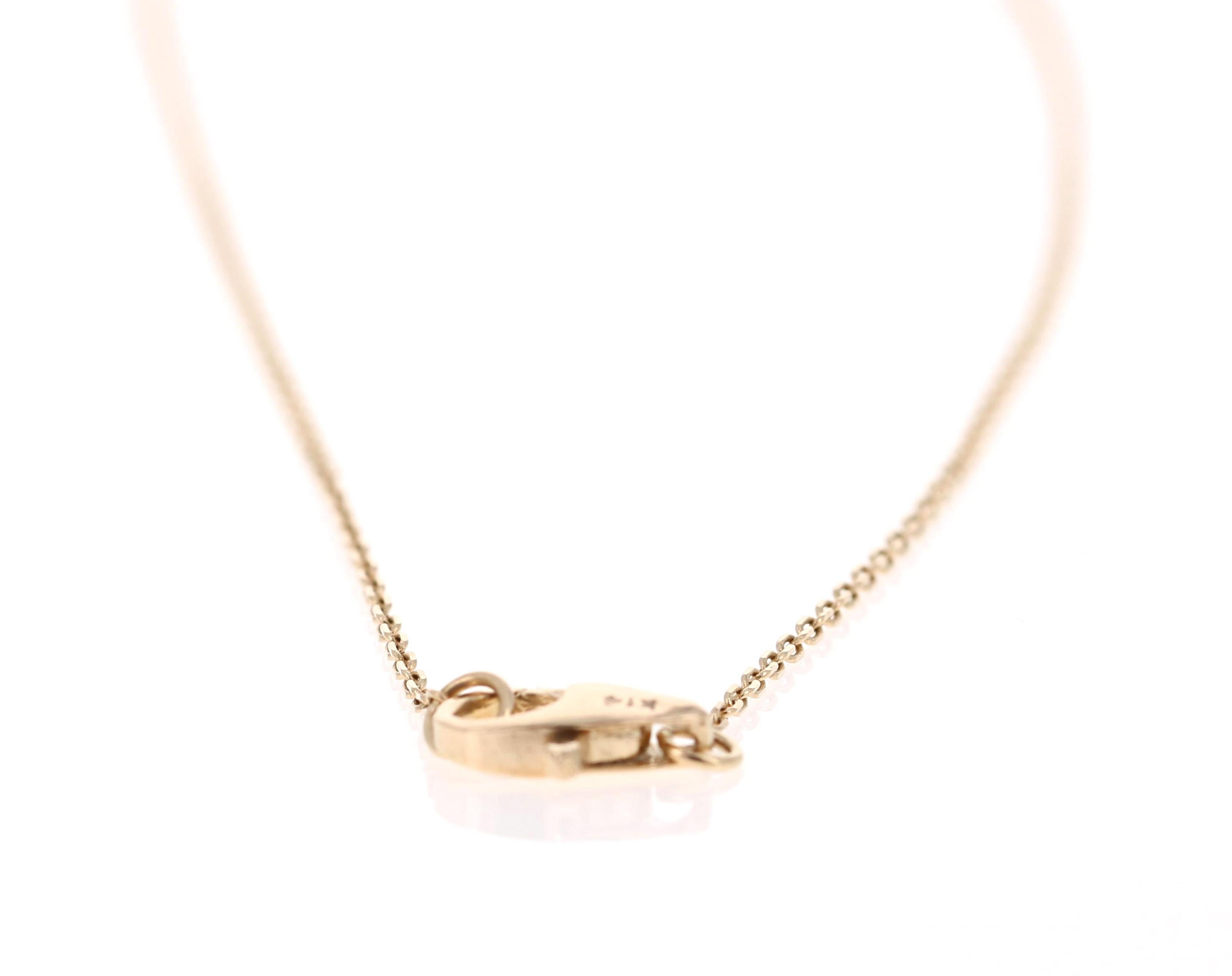 Contemporary Diamond Chain Necklace 14 Karat Yellow Gold For Sale