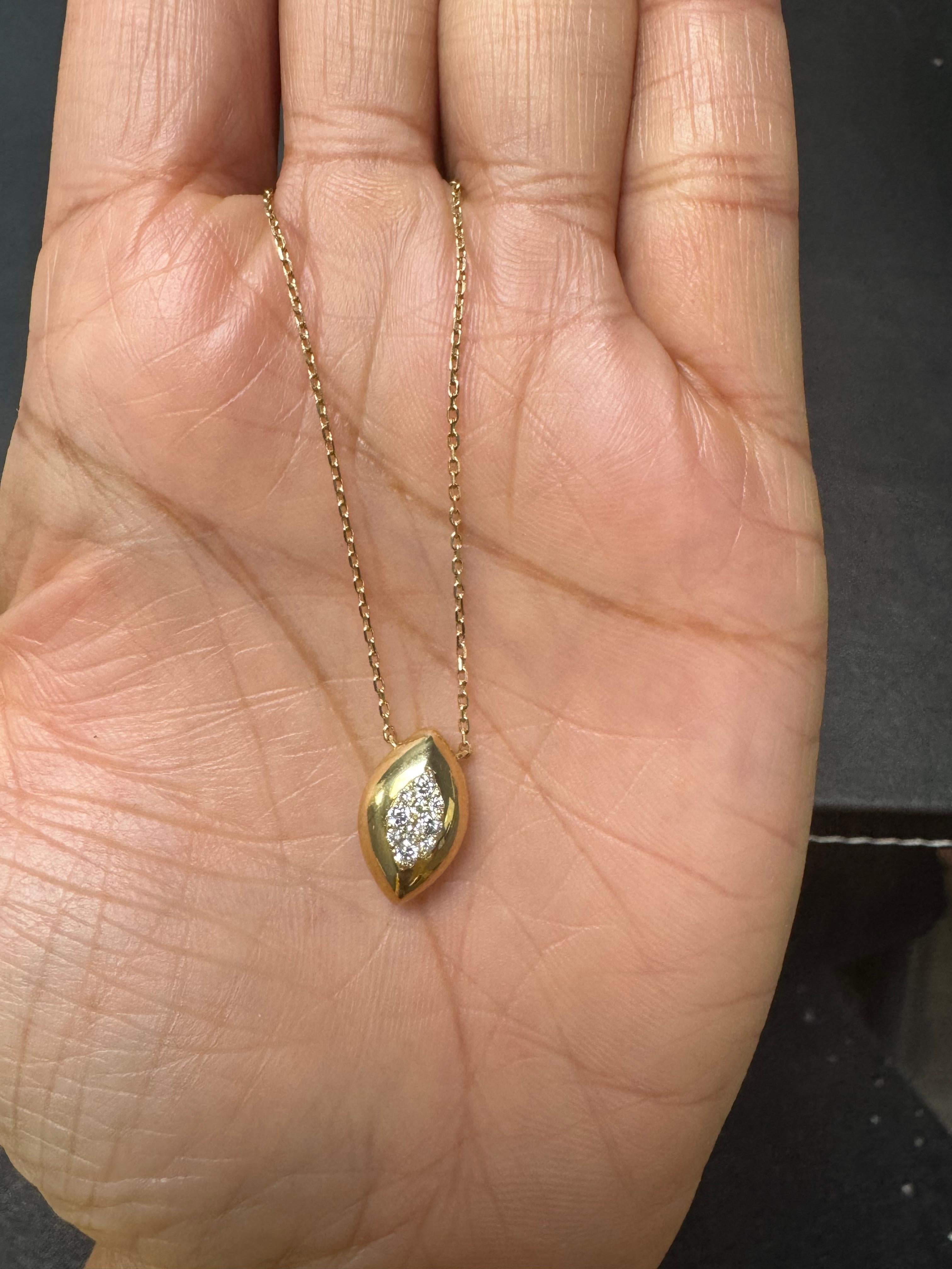 Women's Diamond Chain Necklace 14 Karat Yellow Gold For Sale