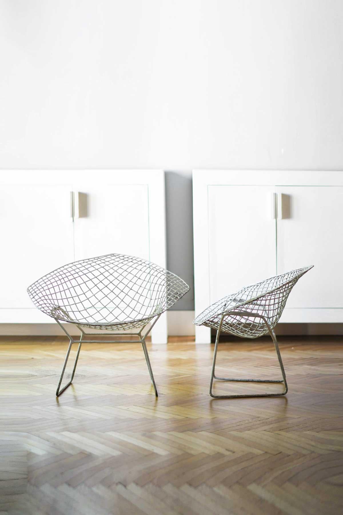 italien Chaises Diamond de Harry Bertoia, lot de 2