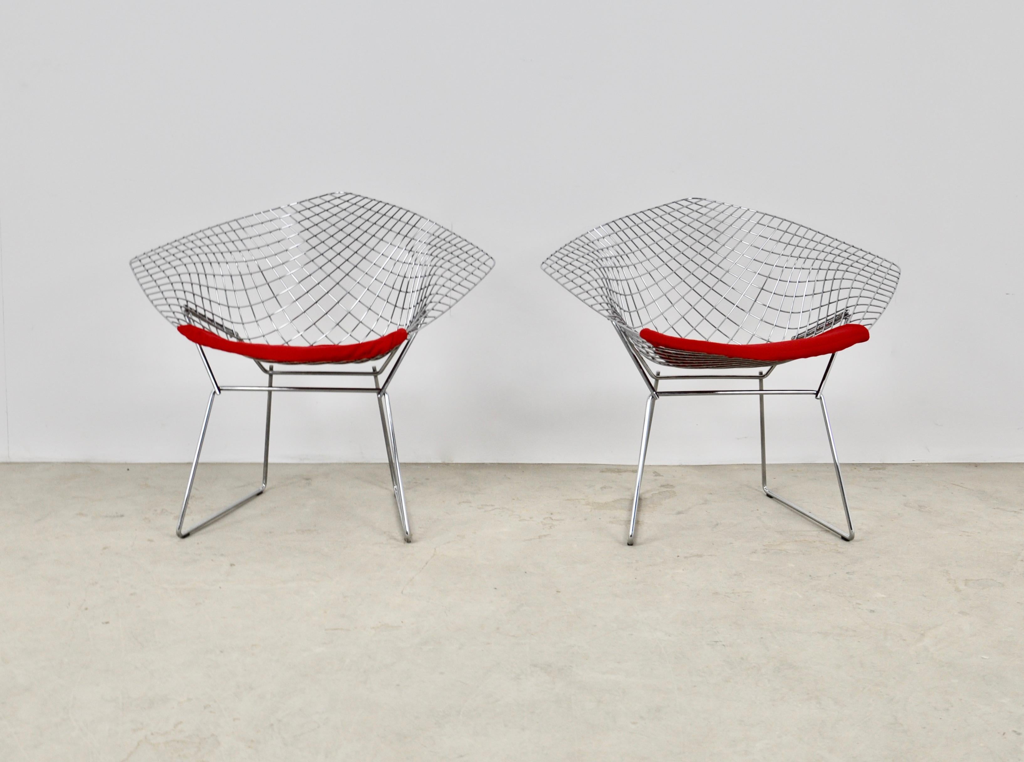 Mid-Century Modern Diamond Chairs by Harry Bertoia for Knoll, 1980s