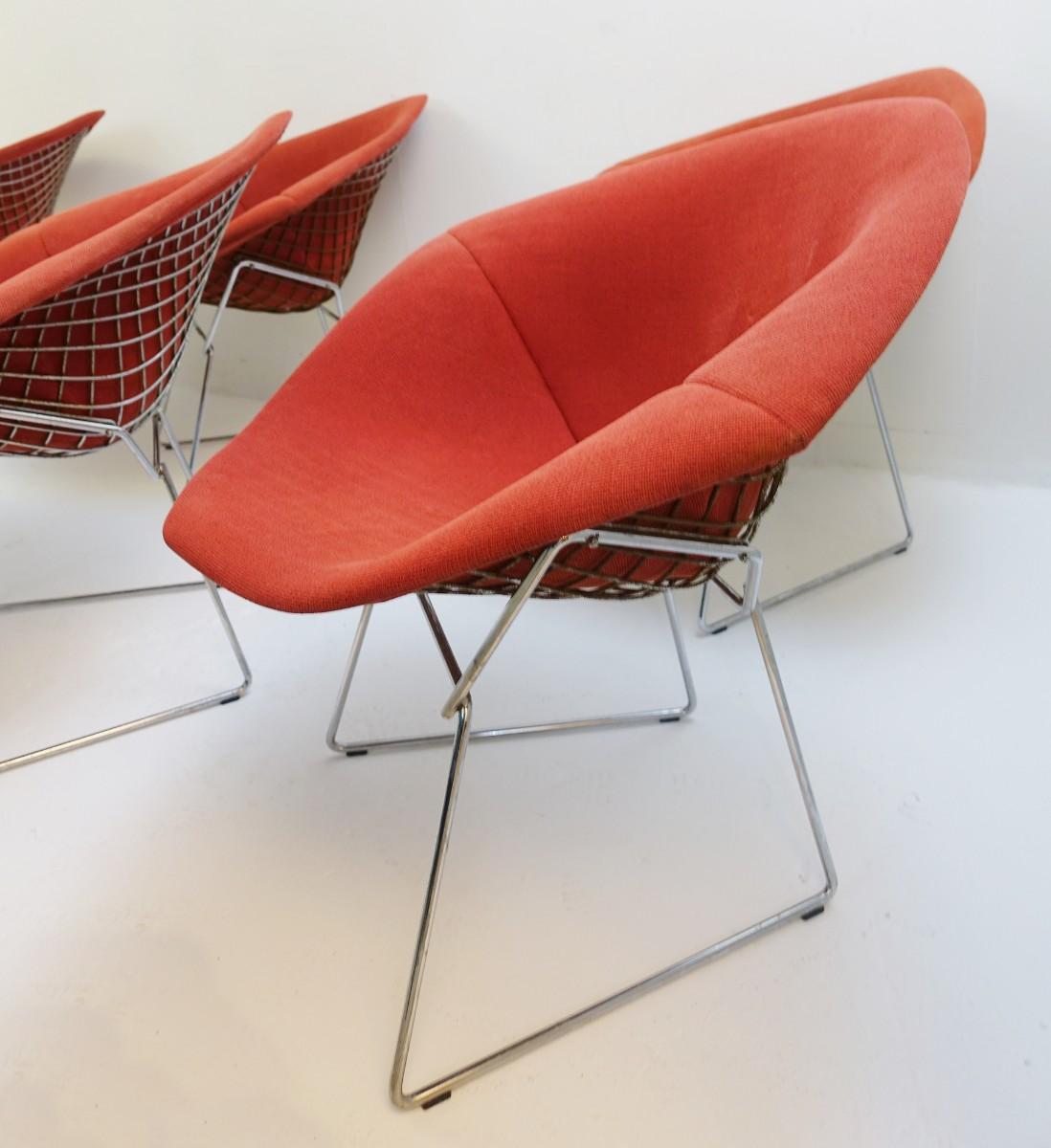 Diamond Chairs by Harry Bertoia for Knoll International In Fair Condition For Sale In Brussels, BE