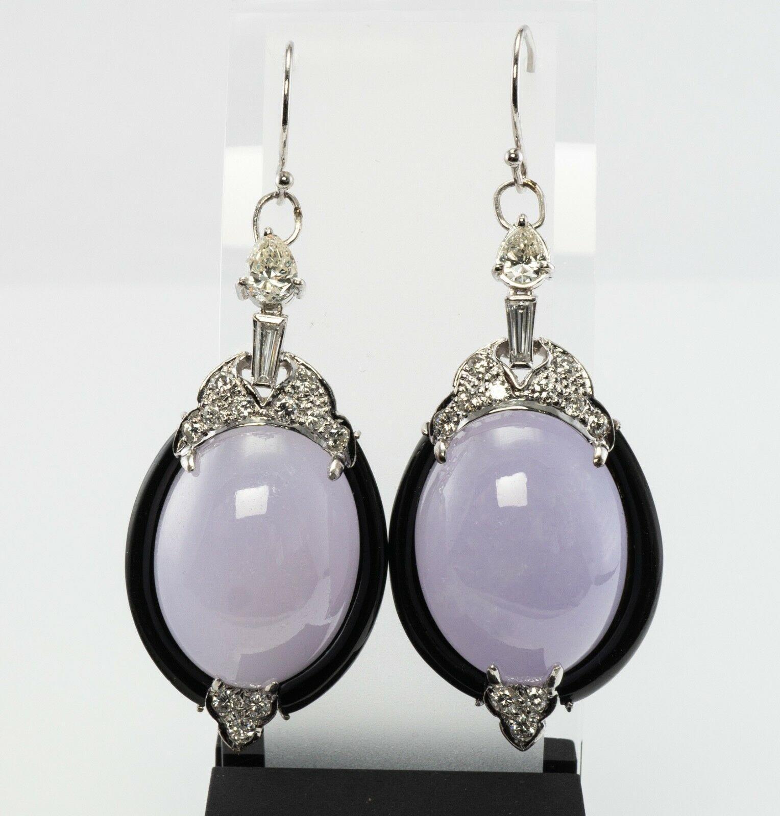 Pendientes Diamante Calcedonia Ónix Oro 14K Colgantes en venta 4