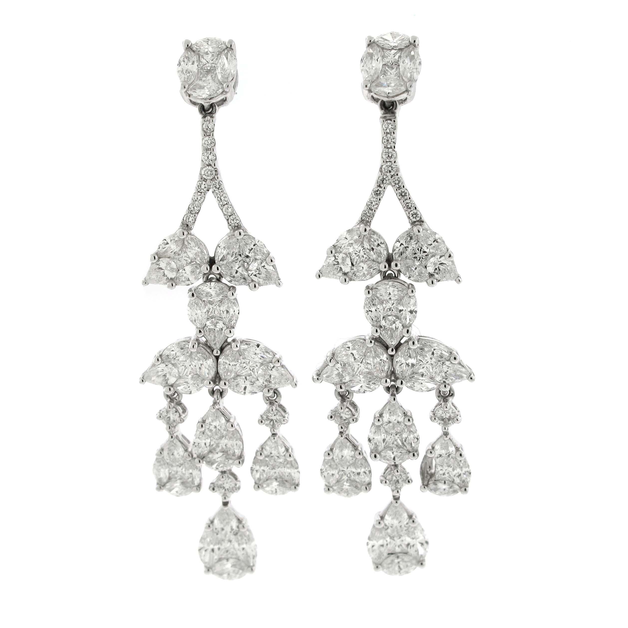 5.53 Carat Diamond Chandelier Earrings 