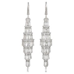Diamond Chandelier Earrings, 22.49 Carats
