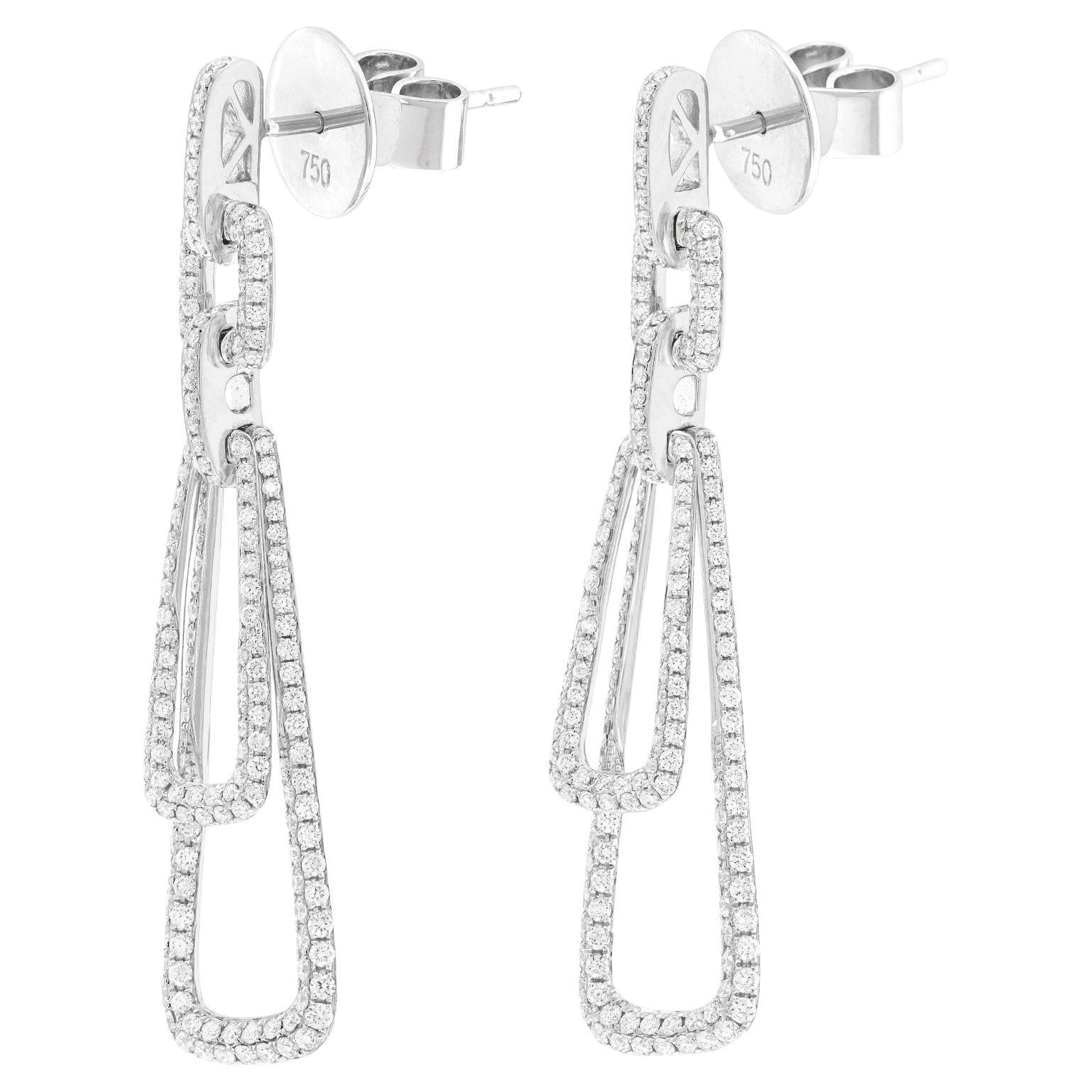 Diamond Chandelier Earrings by Spark For Sale