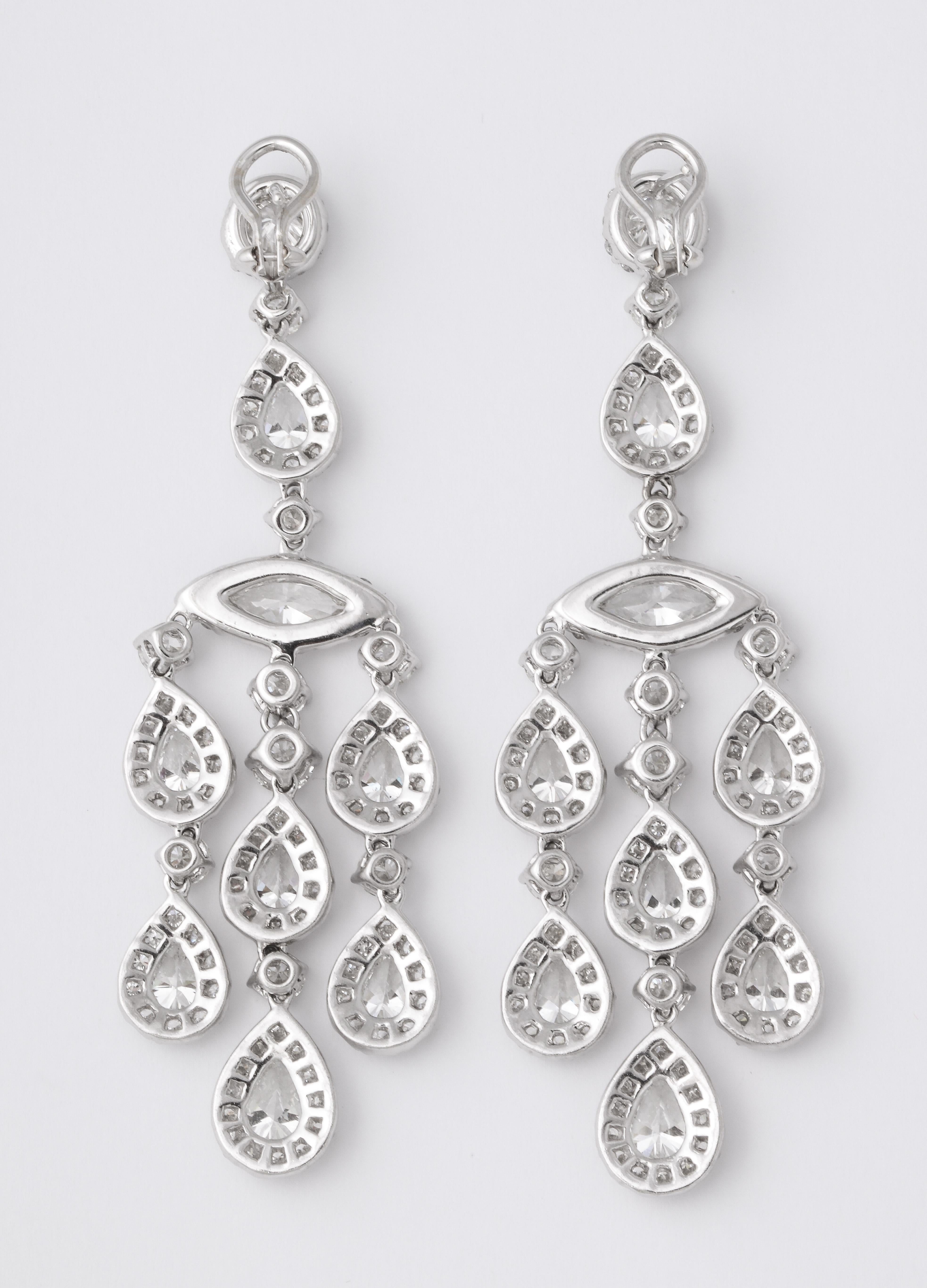 Diamond Chandelier Earrings For Sale 5