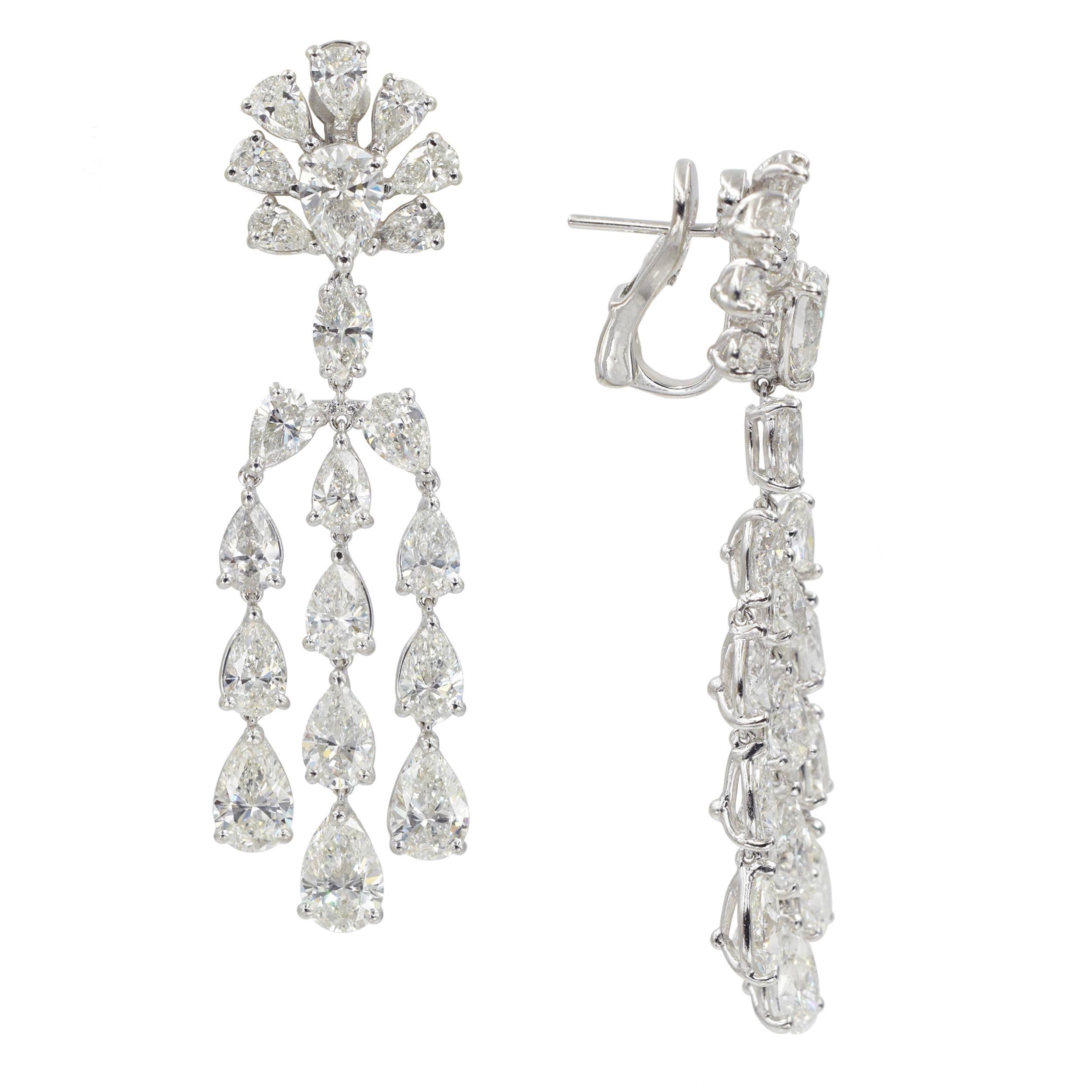 Orecchini Chandelier con diamanti In condizioni ottime in vendita a New York, NY