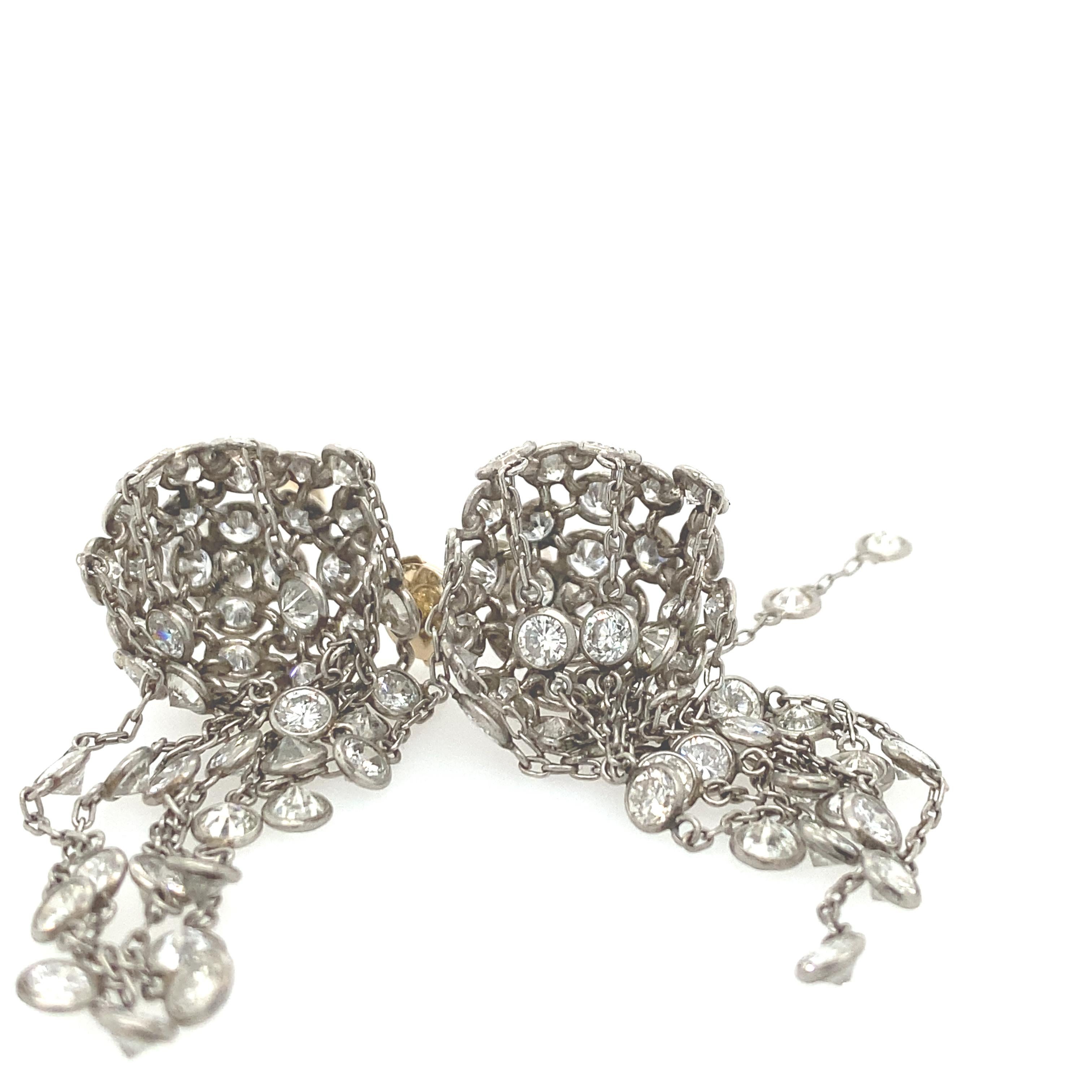Diamond Chandelier Earrings In Good Condition In New Orleans, LA