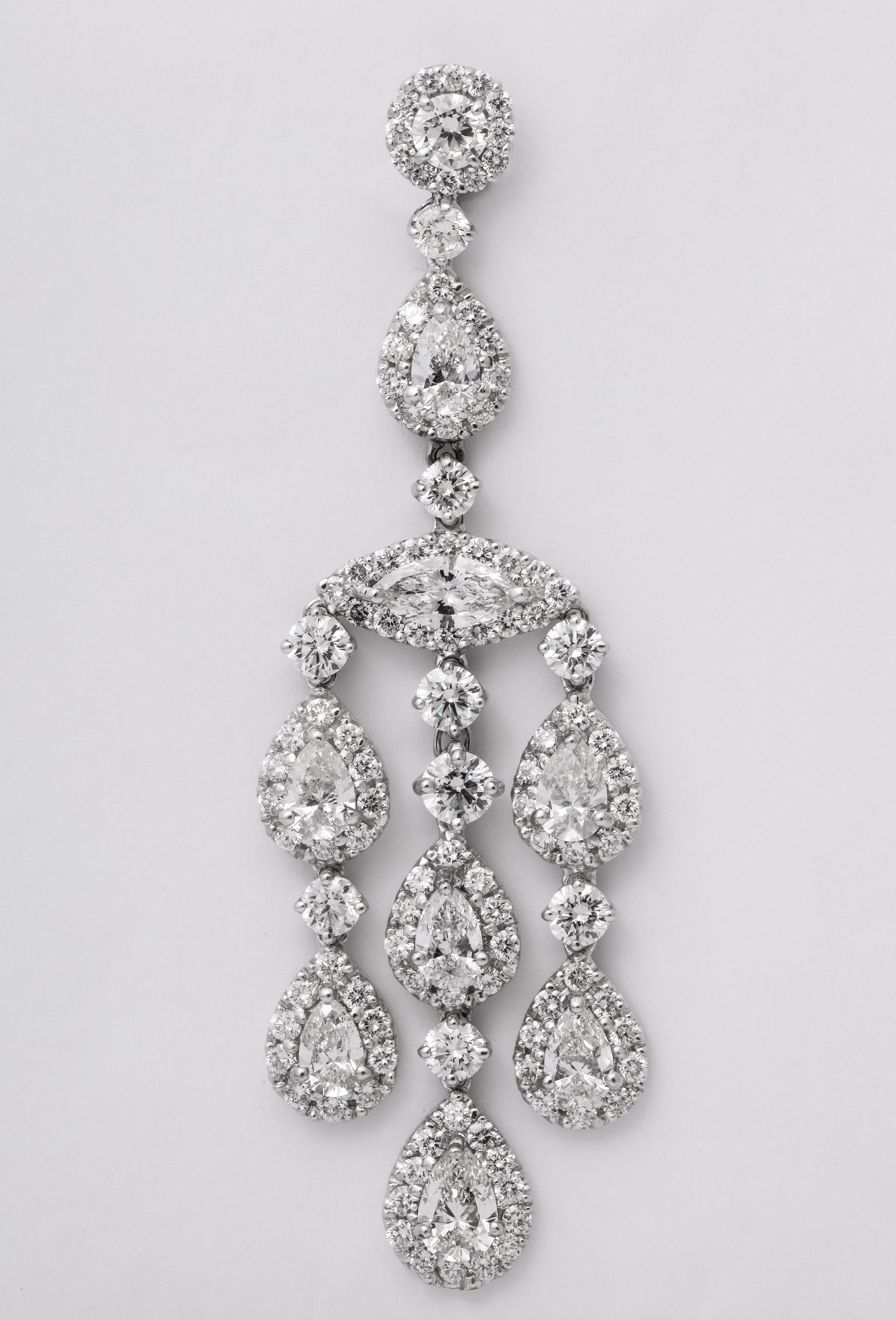 Women's Diamond Chandelier Earrings For Sale