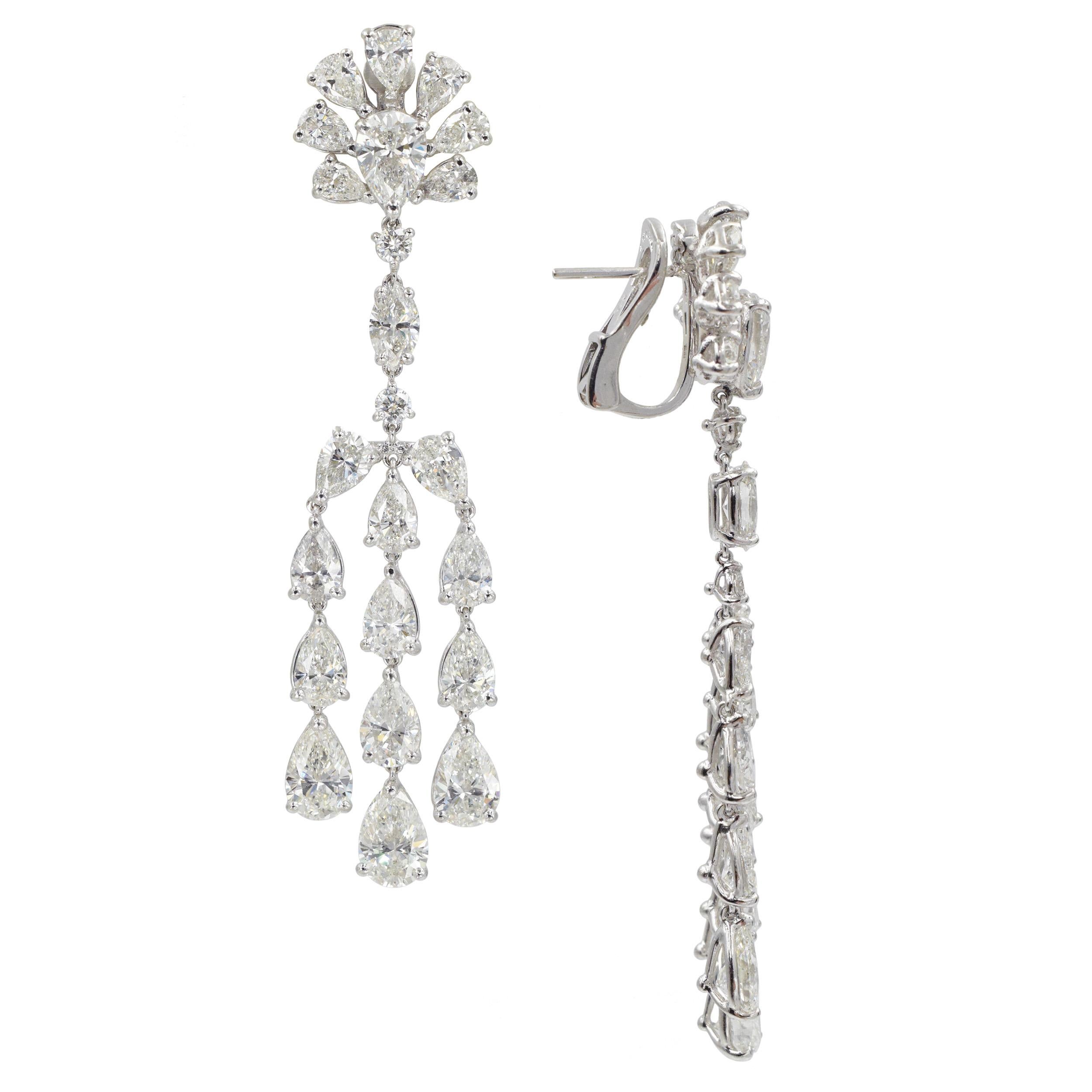 Women's Diamond Chandelier earrings  For Sale