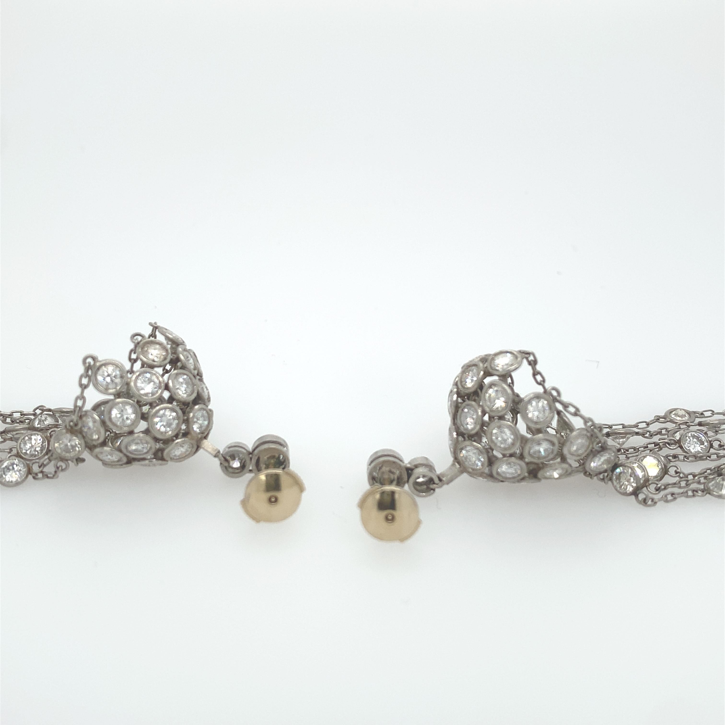 Women's or Men's Diamond Chandelier Earrings