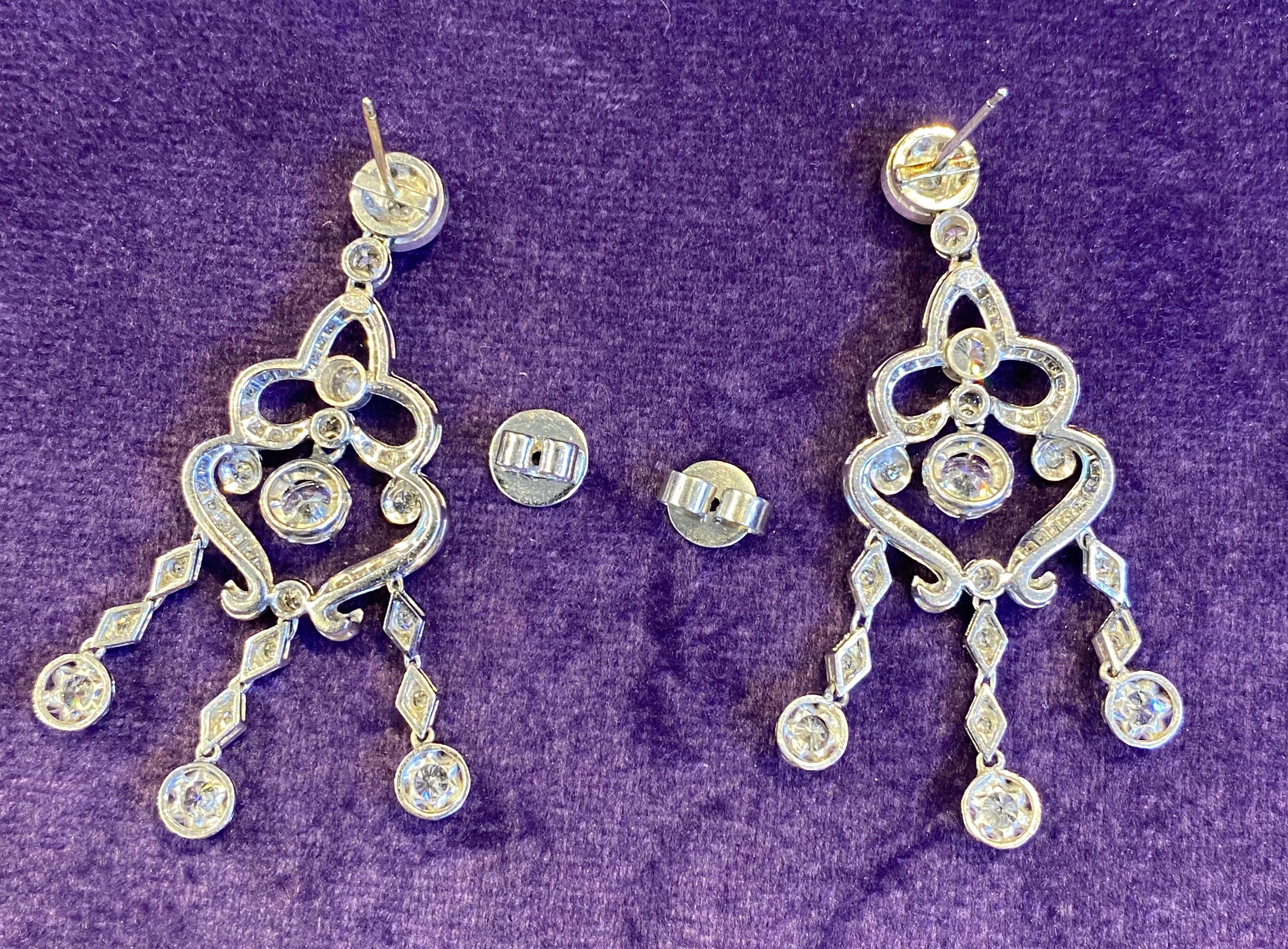 Diamond Chandelier Earrings For Sale 1