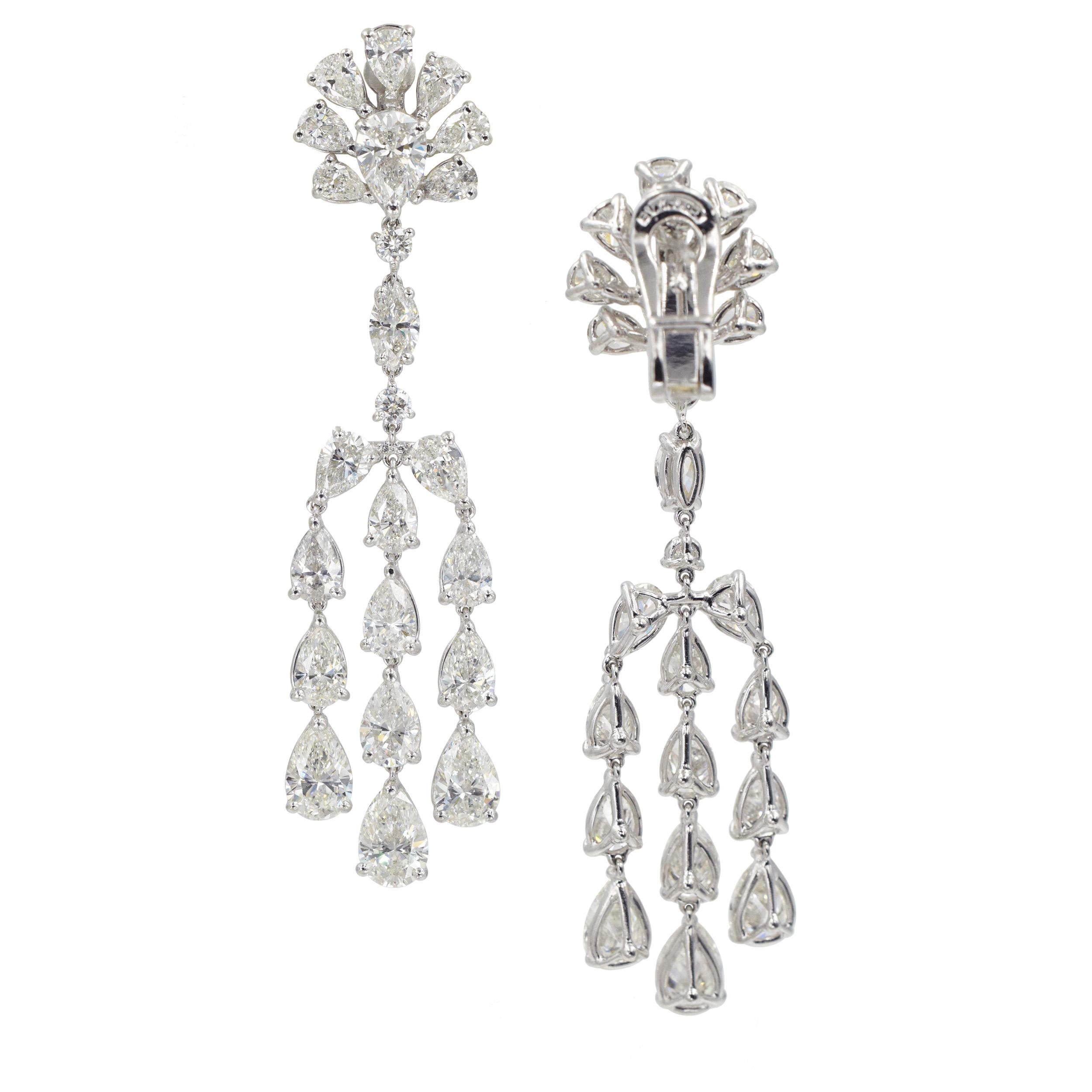 Diamond Chandelier earrings  For Sale 1