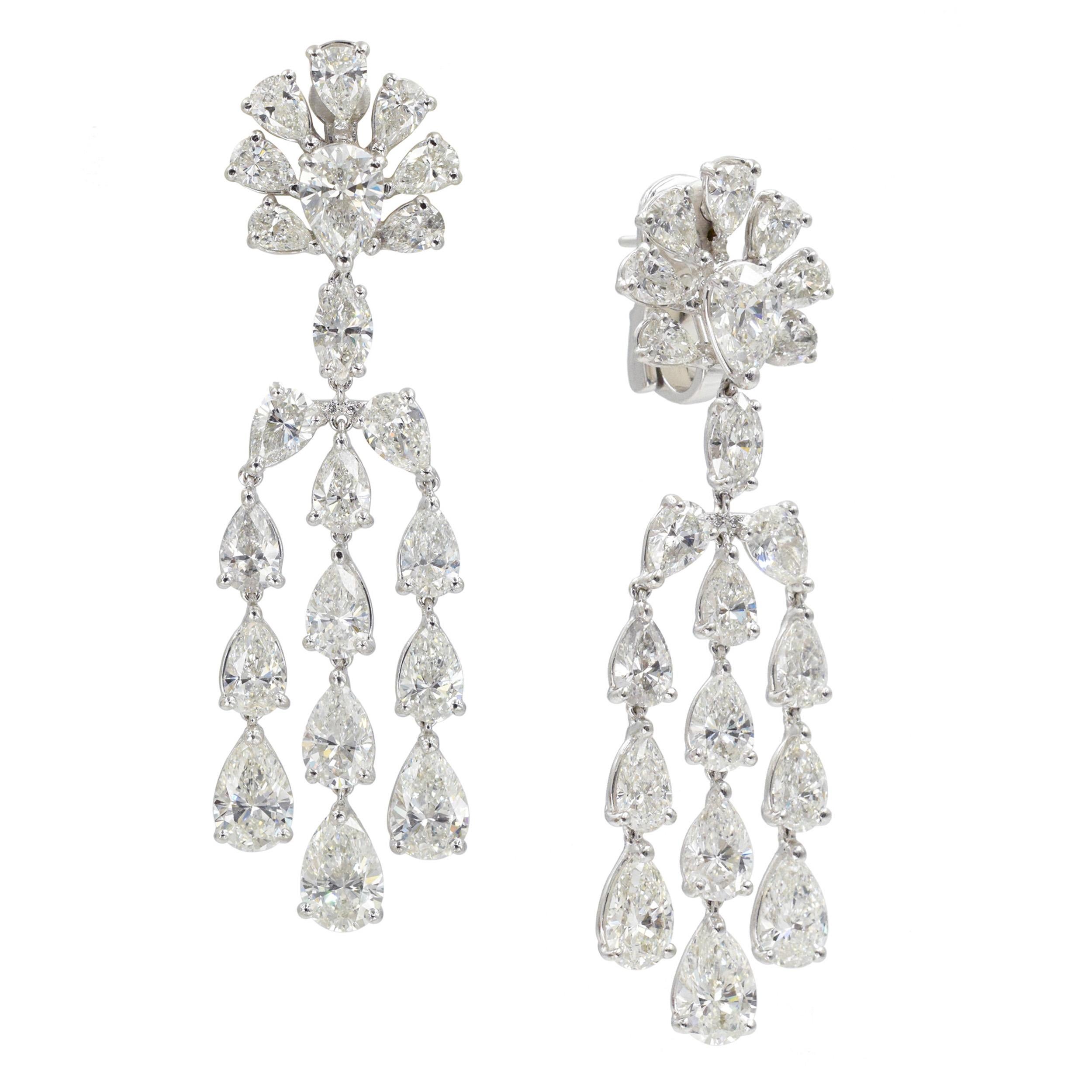Artista Orecchini Chandelier con diamanti in vendita
