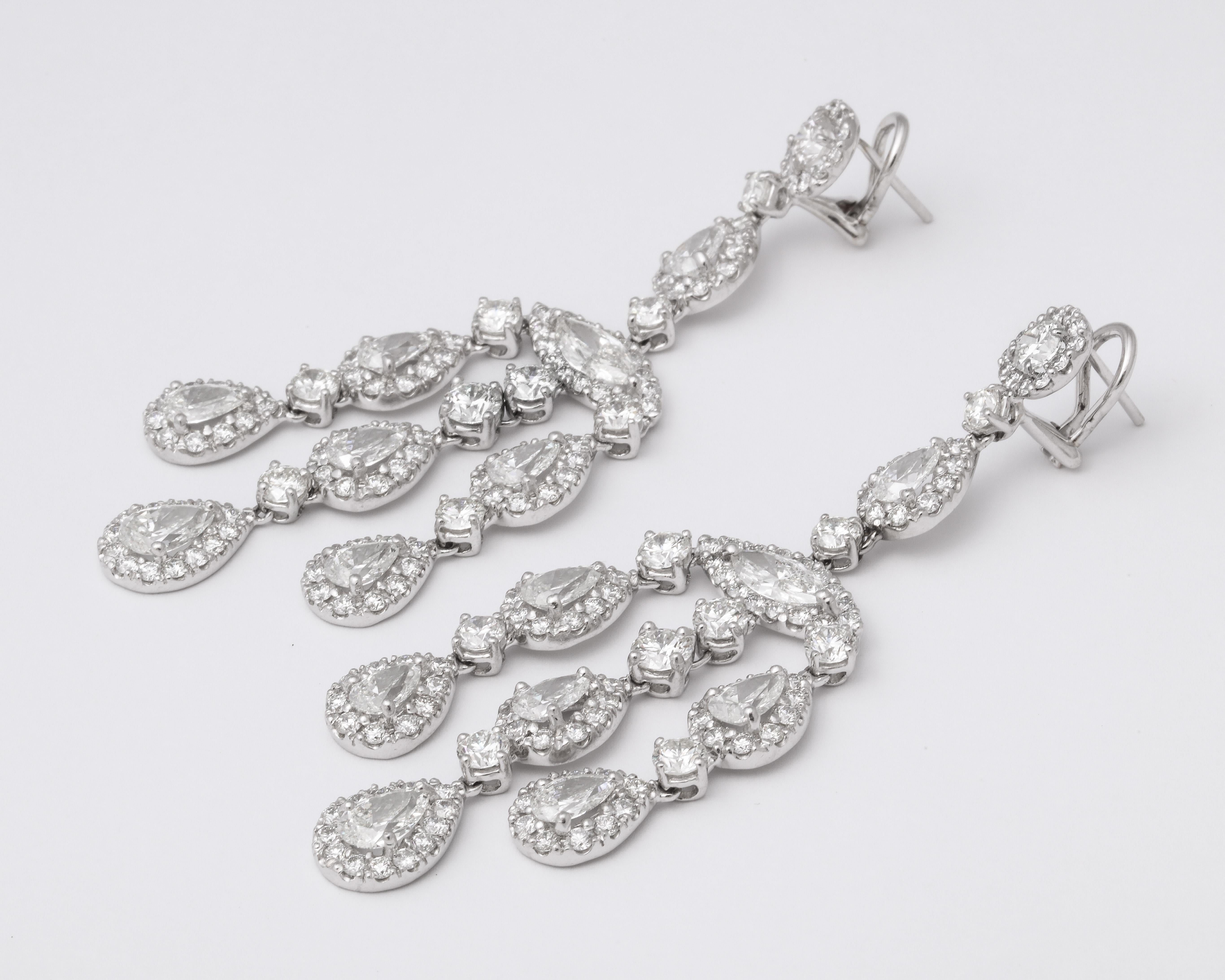 Diamond Chandelier Earrings For Sale 2