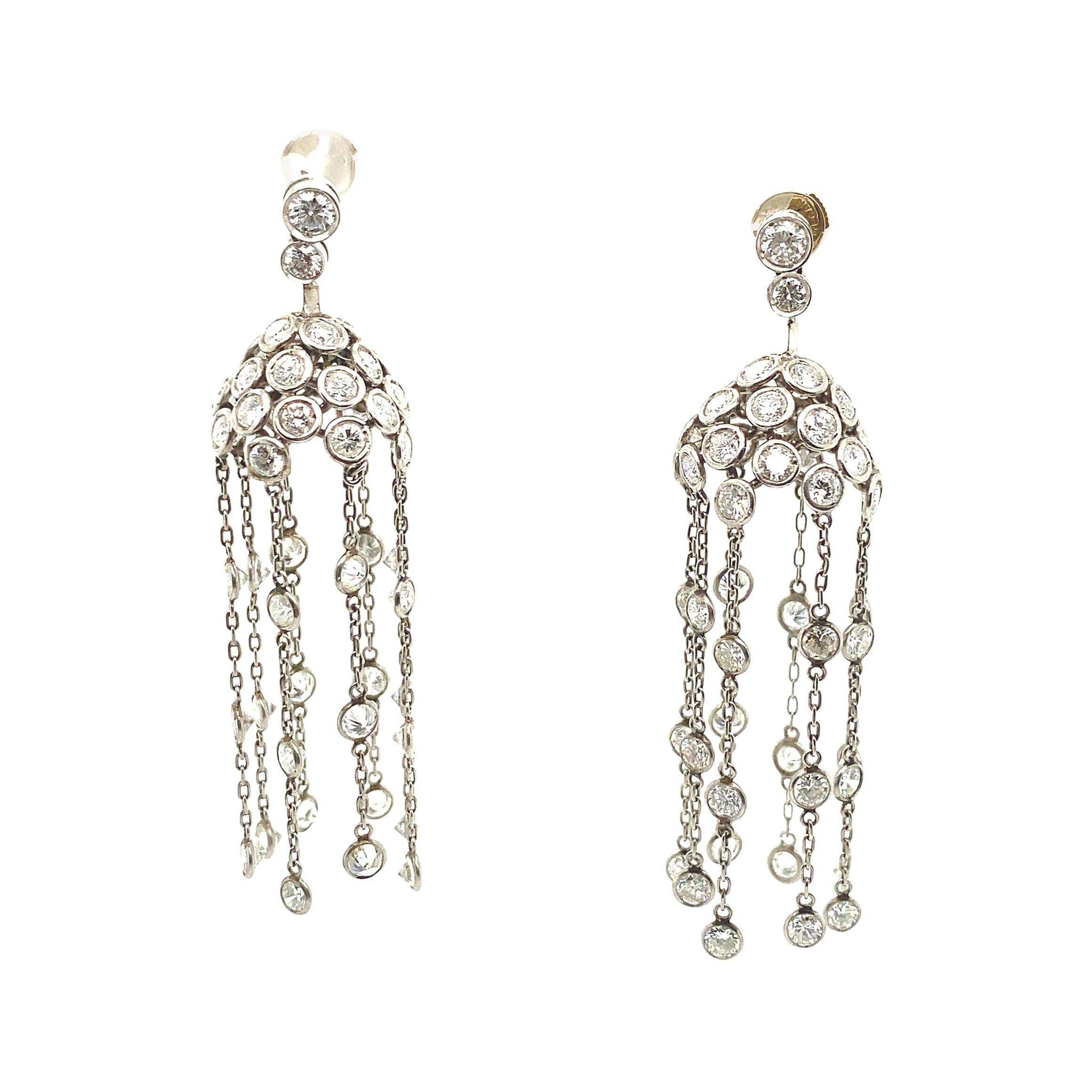 Diamond Chandelier Earrings For Sale at 1stDibs