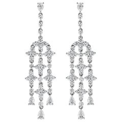 4.4 carat Diamond Chandelier Earrings