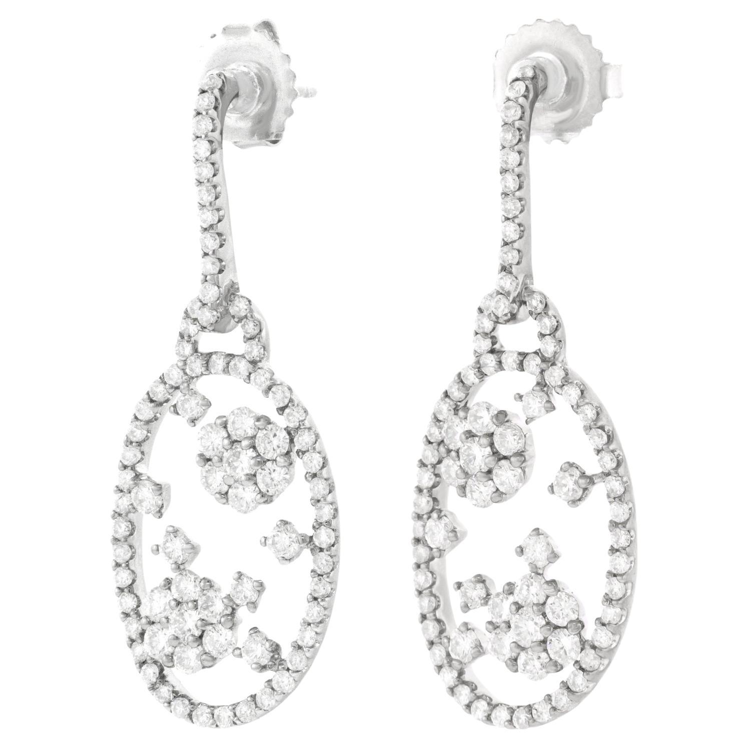Diamond & Opal Raindrop Chandelier Earrings