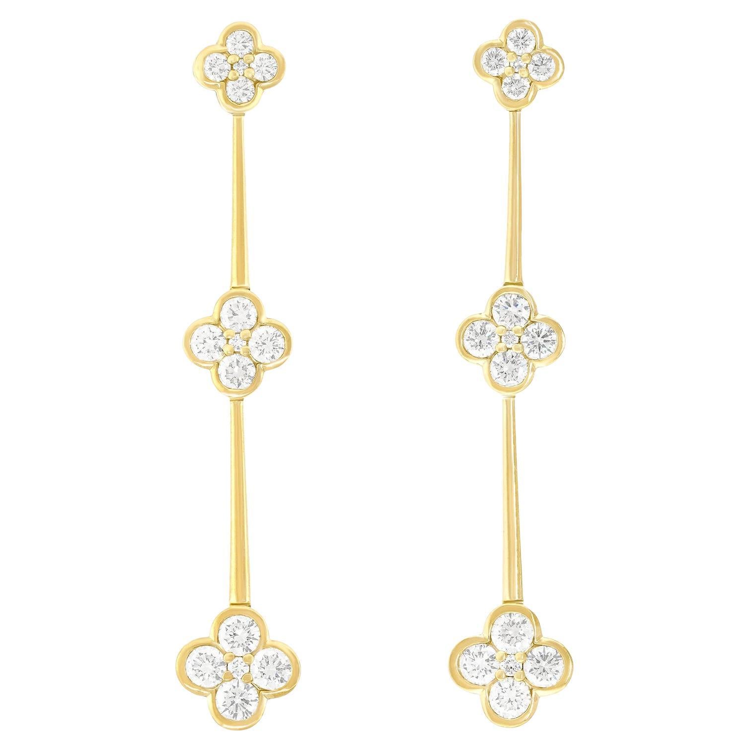 Diamant-Chandelier-Ohrringe im Angebot
