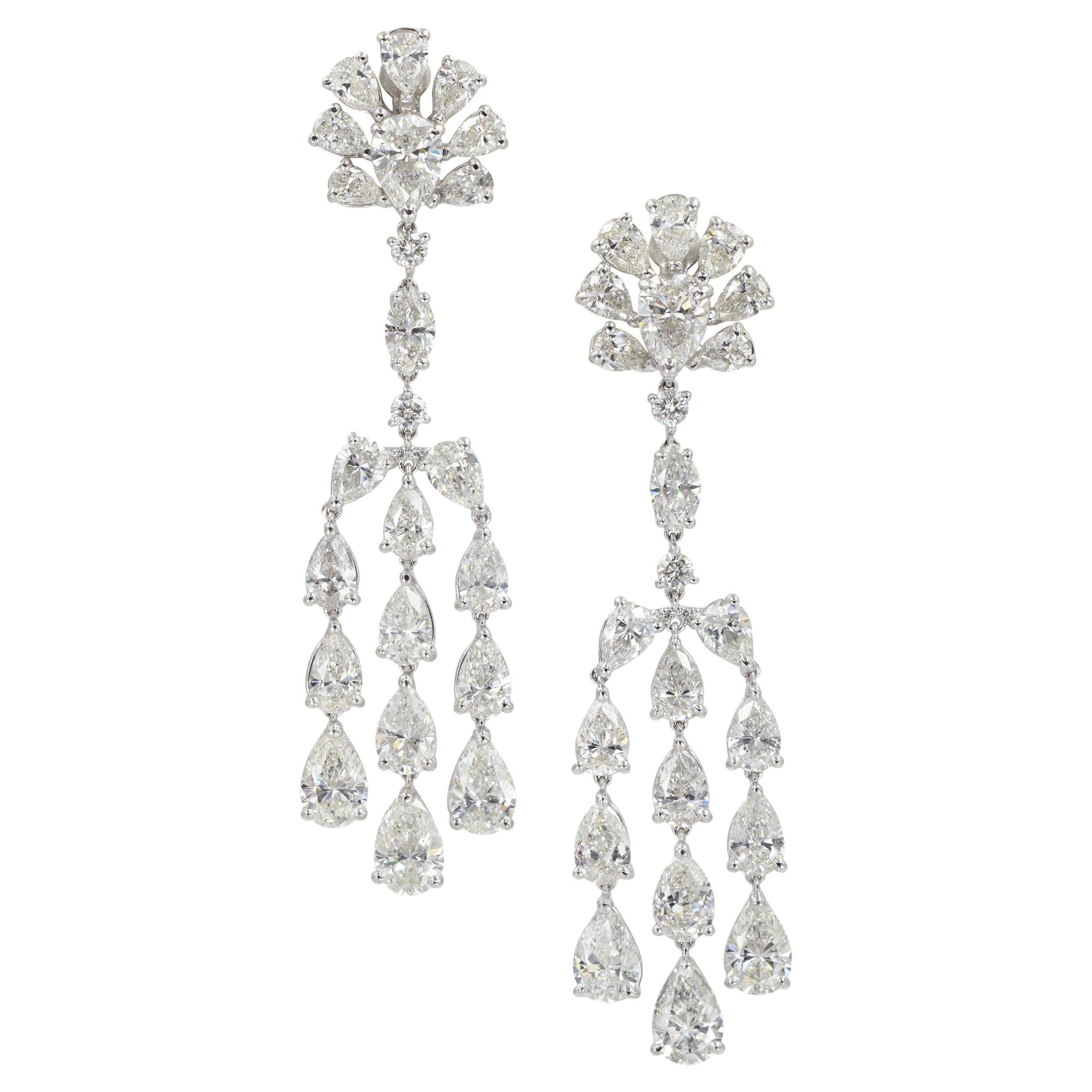 Diamond Chandelier earrings  For Sale