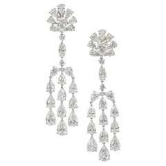 Boucles d'oreilles chandelier en diamant 