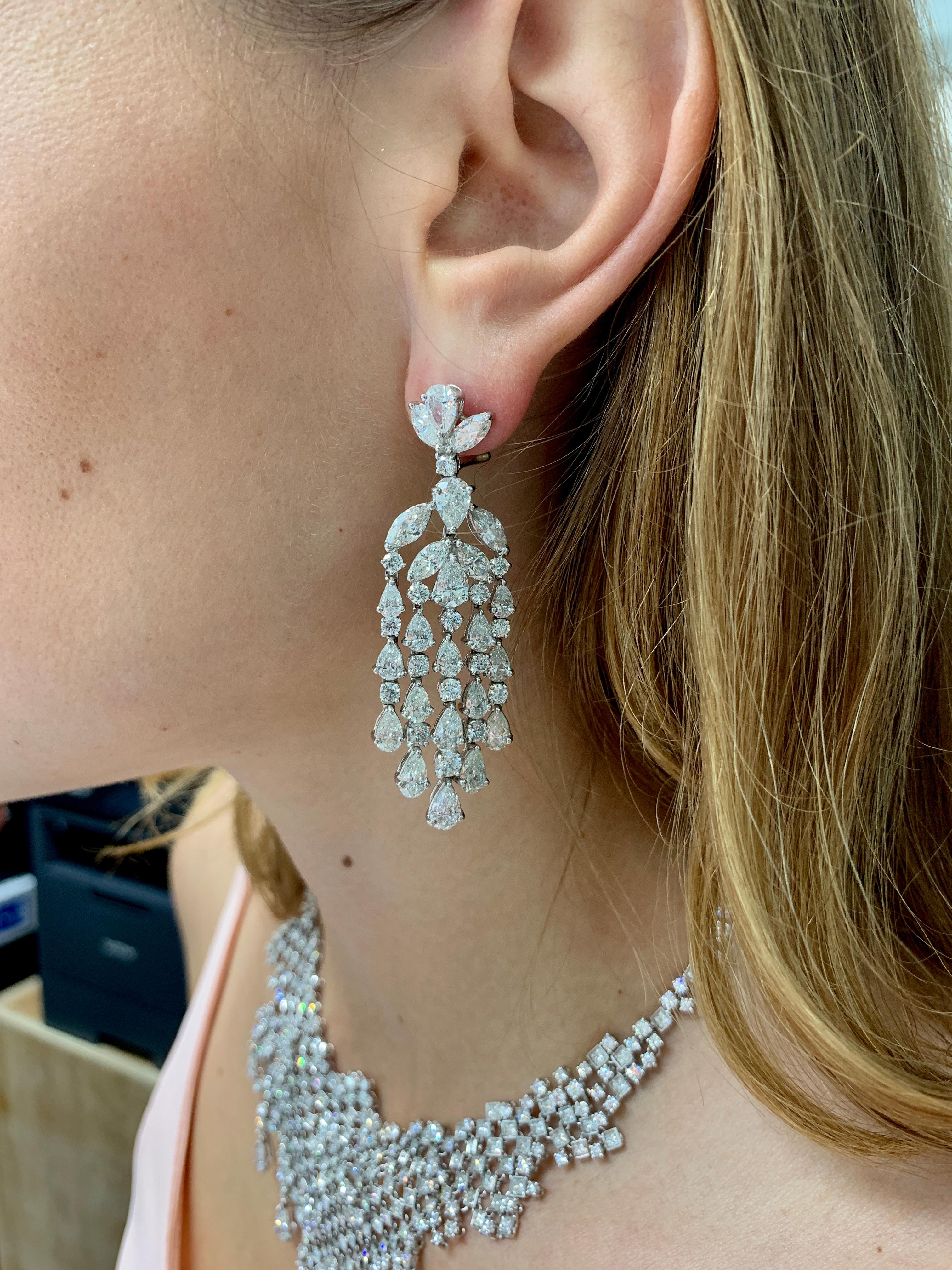 chandelier earrings diamond