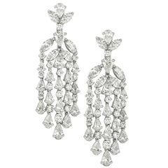 Diamond Chandelier Earrings in Platinum
