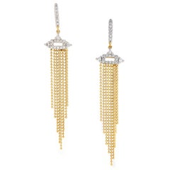 Diamond Chandelier Gold Earrings