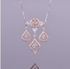 Diamond Chandelier Pendant In Two Tone Gold