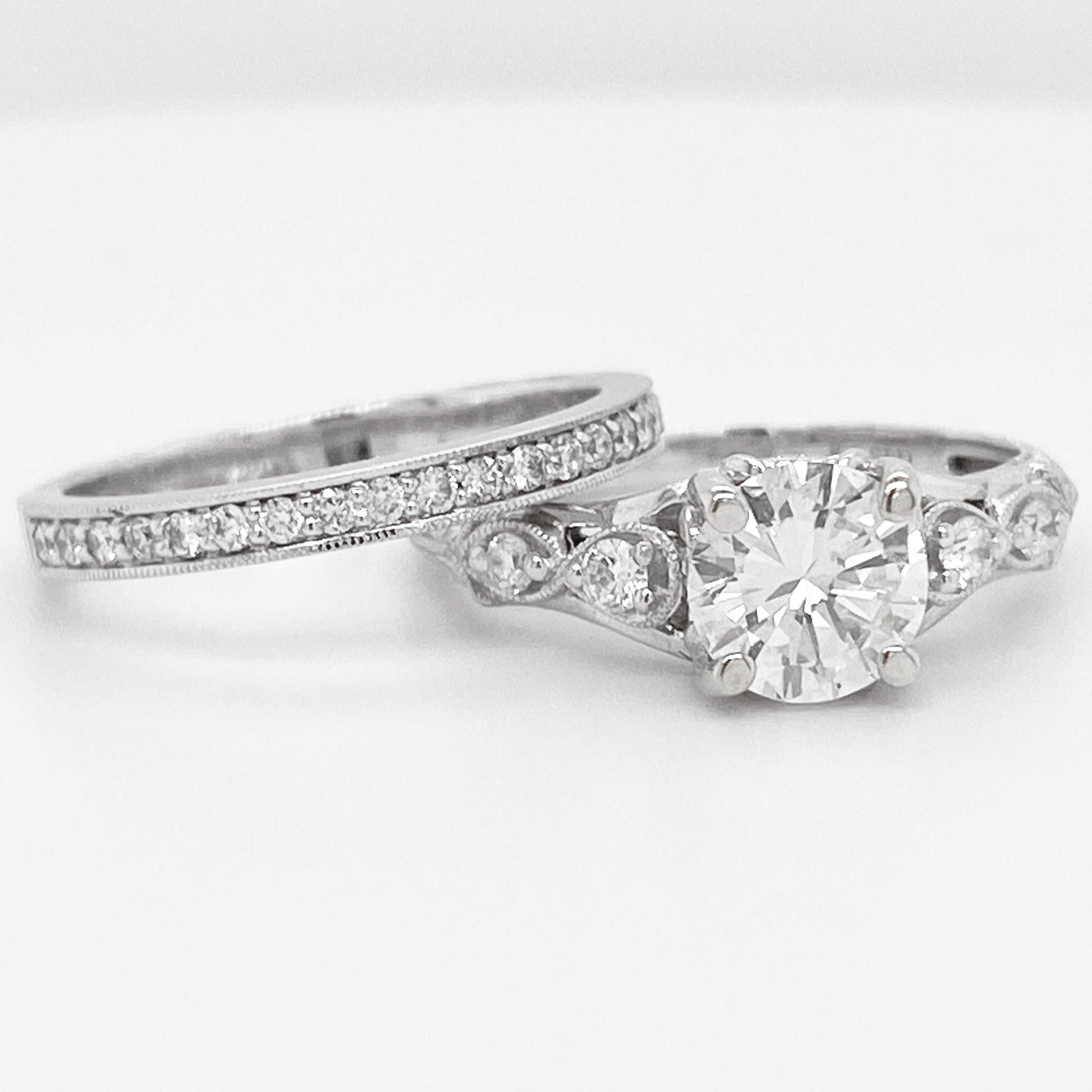Im Angebot: Diamant-Kanalring, Weißgold, 0,20 Karat Ring, Ehering, Stapelbarer Ring () 4