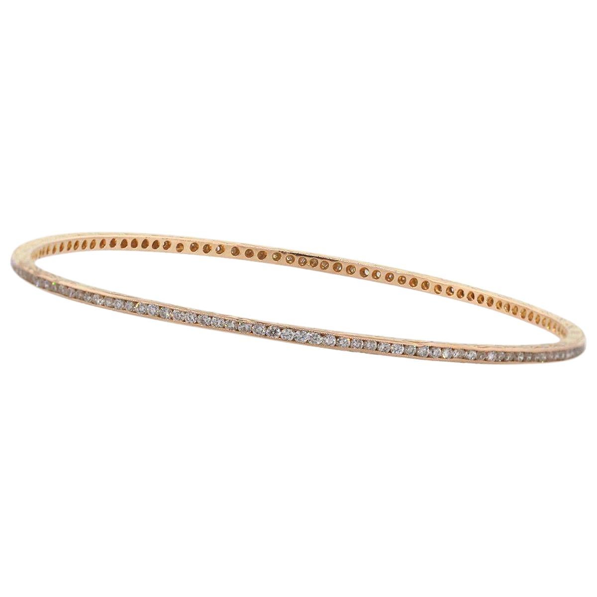 Diamond Channel Set Bangle