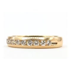 Diamond Channel-Set Wedding Band in 14k Yellow Gold
