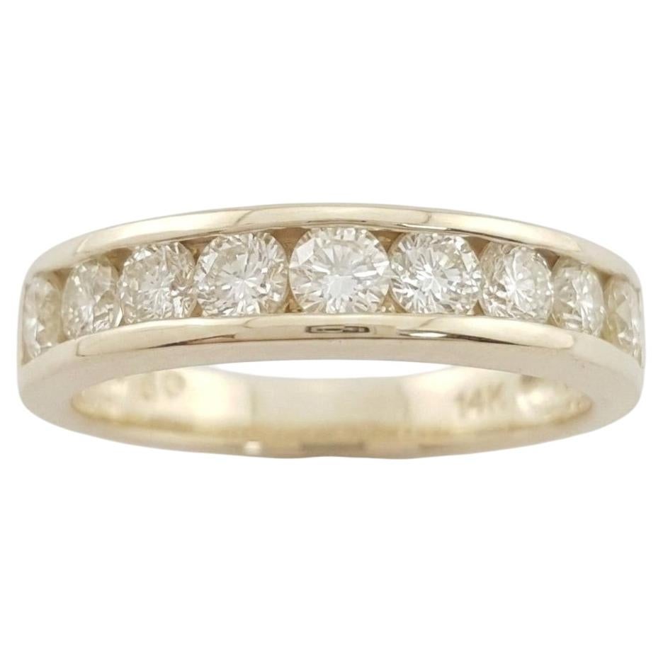 Diamond Channel Set Wedding Band in 14k Yellow Gold