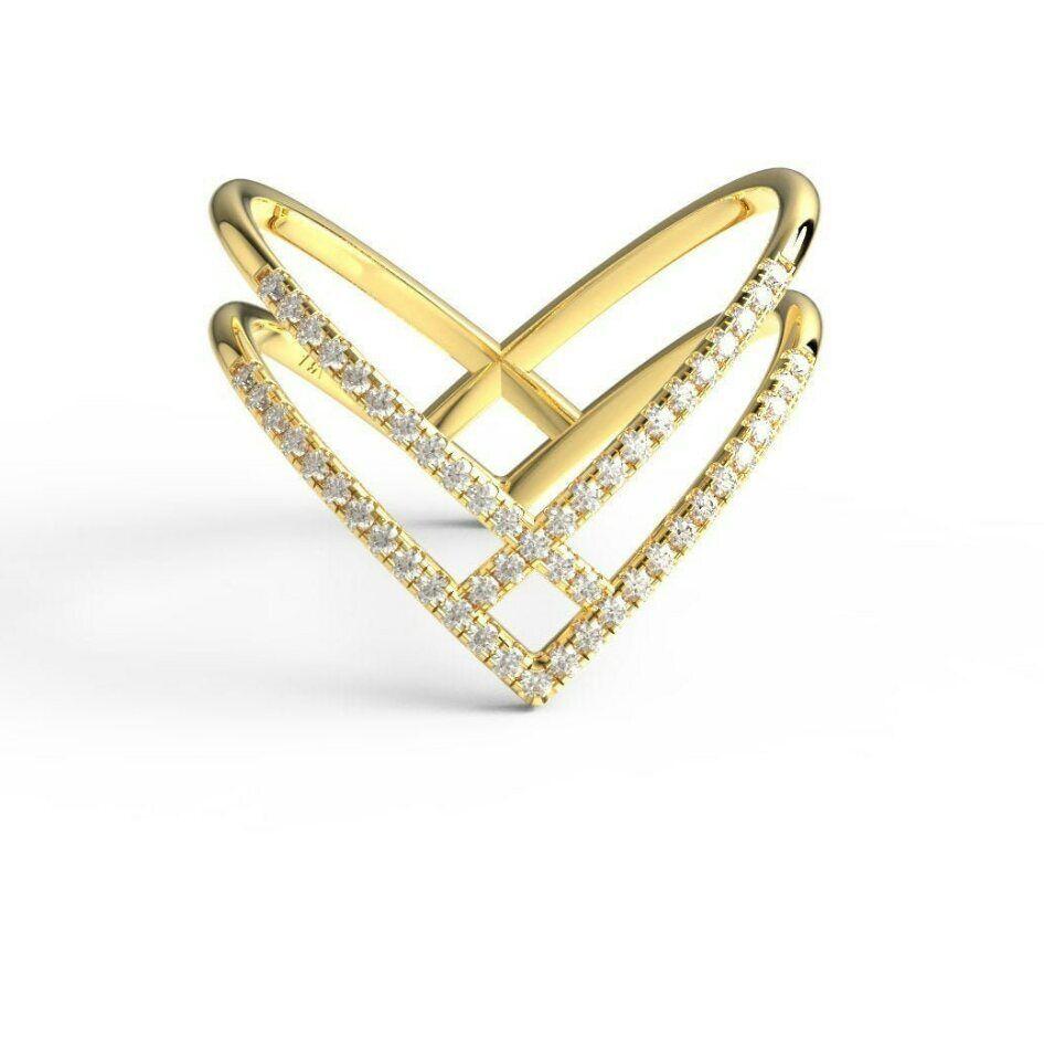 Diamond Chevron Ring 14K Solid Yellow Gold Stacking ring chevron ring Moms Gift
Material
Natural Diamond, 14K Solid Yellow Gold
Metal
Yellow Gold
Total Carat Weight
0.24 & Under
Base Metal
Yellow Gold
Band Width
1.2 mm Approx
Main