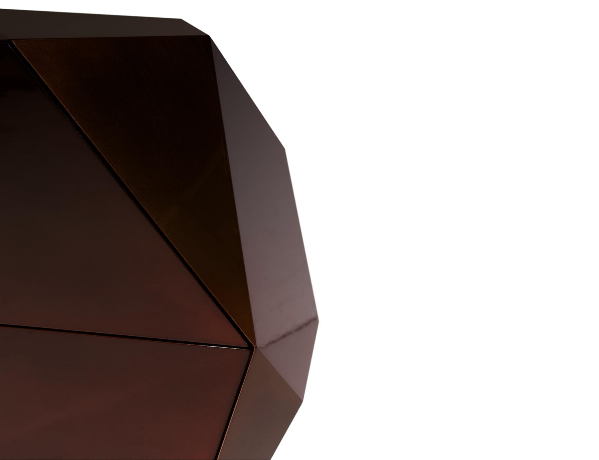 Buffet chocolat - Bois artisanal et laiton poli - Boca do Lobo en vente 7