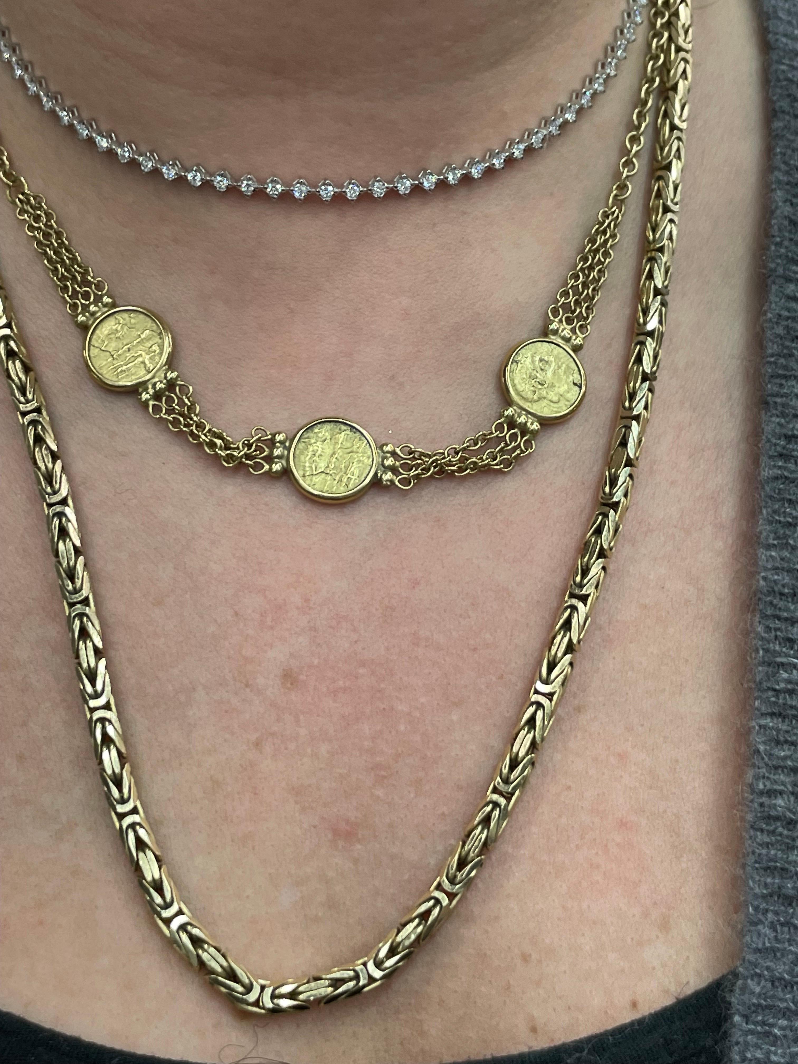 Diamant-Choker-Halskette aus 14 Karat Weißgold mit 1,52 Karat Diamant G-H VS2-SI1, verstellbar 4