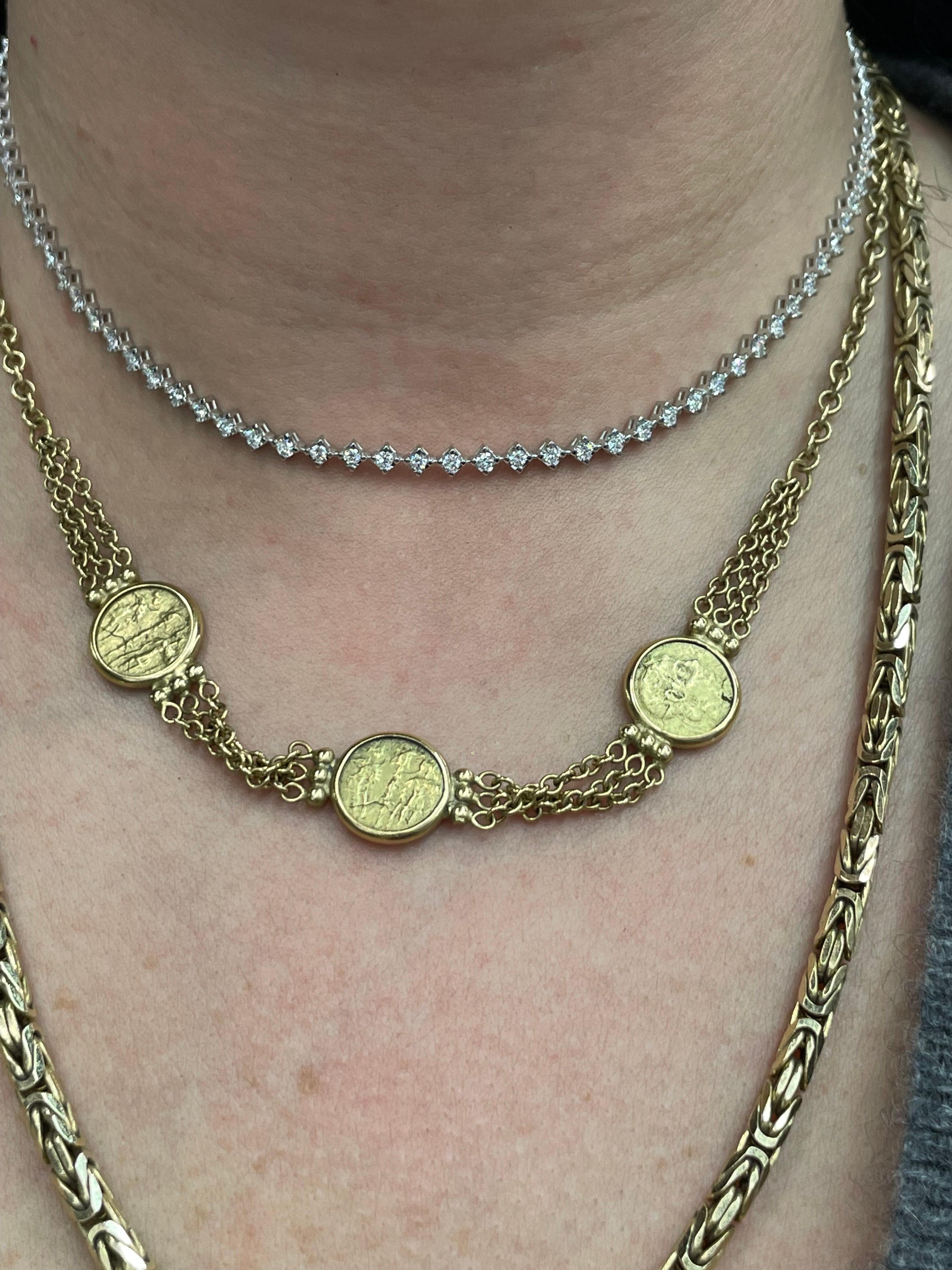 Diamant-Choker-Halskette aus 14 Karat Weißgold mit 1,52 Karat Diamant G-H VS2-SI1, verstellbar 5