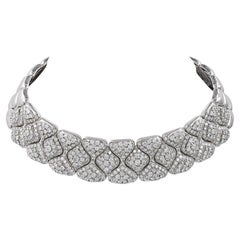 Collier ras du cou diamants en or 18 carats